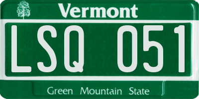 VT license plate LSQ051