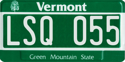 VT license plate LSQ055