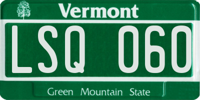 VT license plate LSQ060