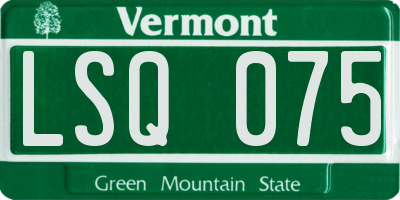 VT license plate LSQ075