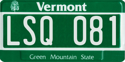 VT license plate LSQ081