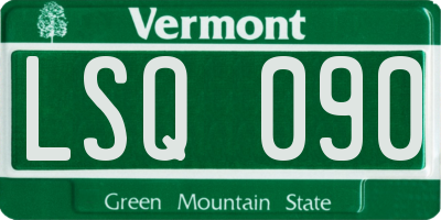 VT license plate LSQ090