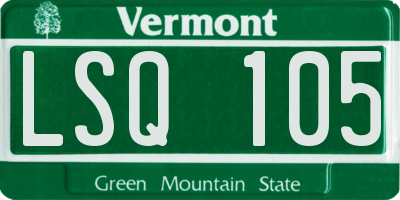 VT license plate LSQ105