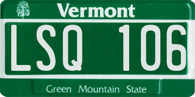 VT license plate LSQ106