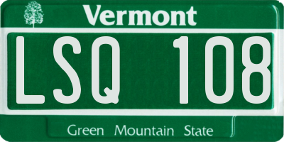 VT license plate LSQ108