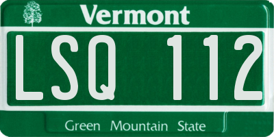 VT license plate LSQ112