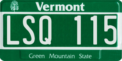 VT license plate LSQ115