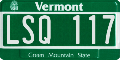 VT license plate LSQ117
