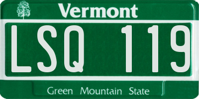 VT license plate LSQ119