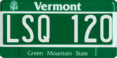 VT license plate LSQ120