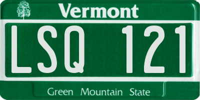 VT license plate LSQ121