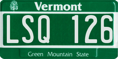 VT license plate LSQ126