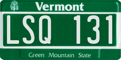 VT license plate LSQ131