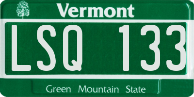 VT license plate LSQ133