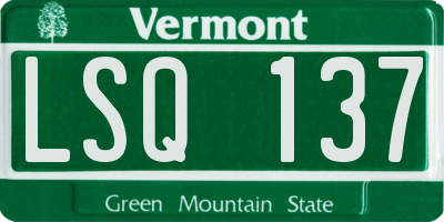 VT license plate LSQ137