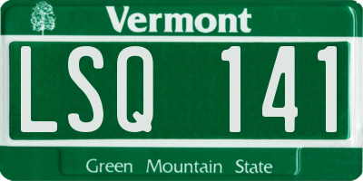 VT license plate LSQ141