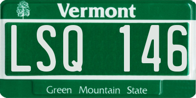 VT license plate LSQ146