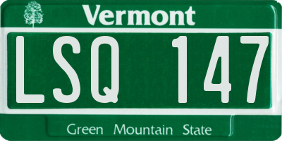 VT license plate LSQ147