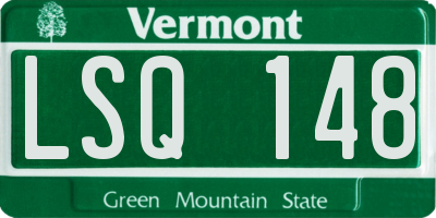 VT license plate LSQ148