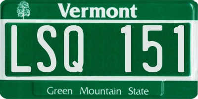 VT license plate LSQ151
