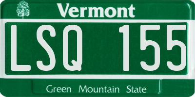 VT license plate LSQ155