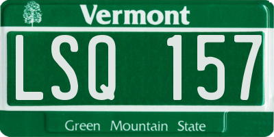 VT license plate LSQ157