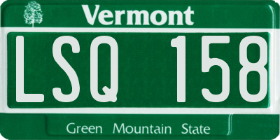 VT license plate LSQ158