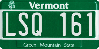 VT license plate LSQ161