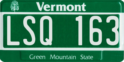 VT license plate LSQ163