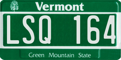 VT license plate LSQ164