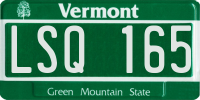 VT license plate LSQ165