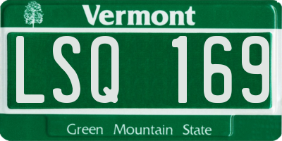 VT license plate LSQ169