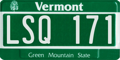 VT license plate LSQ171