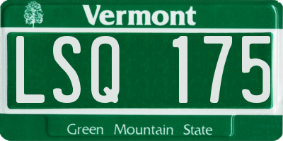 VT license plate LSQ175