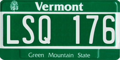 VT license plate LSQ176