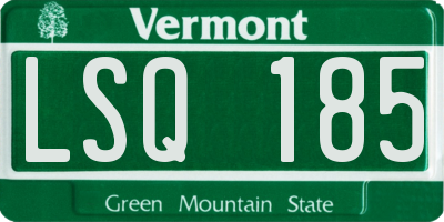 VT license plate LSQ185