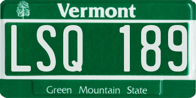 VT license plate LSQ189