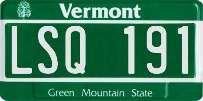 VT license plate LSQ191