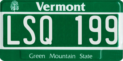 VT license plate LSQ199