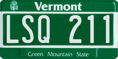 VT license plate LSQ211