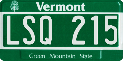 VT license plate LSQ215
