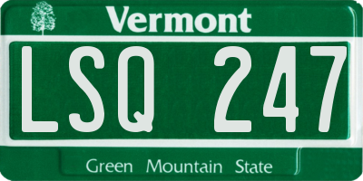 VT license plate LSQ247