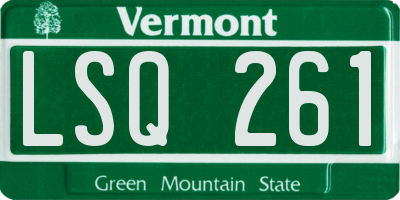 VT license plate LSQ261