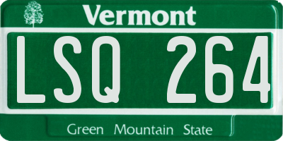 VT license plate LSQ264