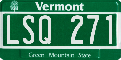 VT license plate LSQ271