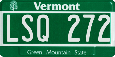 VT license plate LSQ272