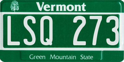 VT license plate LSQ273