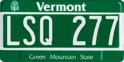 VT license plate LSQ277