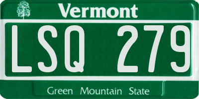 VT license plate LSQ279