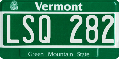 VT license plate LSQ282